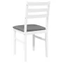 Sillas de comedor con cojines 2uds madera maciza blanco caucho de , Sillas de comedor - Ref: Foro24-4102421, Precio: 79,10 €,...