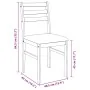 Sillas de comedor con cojines 2uds madera maciza blanco caucho de , Sillas de comedor - Ref: Foro24-4102421, Precio: 79,10 €,...