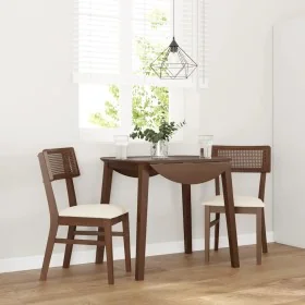 Sillas de comedor con cojines 2 uds madera maciza marrón caucho de , Sillas de comedor - Ref: Foro24-4102461, Precio: 166,58 ...