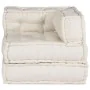 Puf modular crema 70x70x54 tela de , Cojines para sillas y sofás - Ref: Foro24-4019021, Precio: 170,36 €, Descuento: %