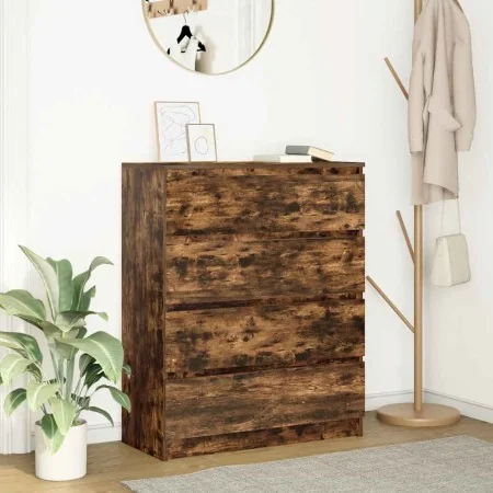Aparador roble ahumado 80x35x99 cm madera de ingeniería de , Aparadores - Ref: Foro24-3328484, Precio: 125,11 €, Descuento: %