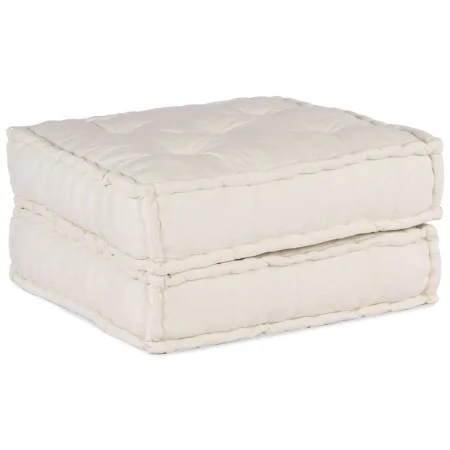 Puff modular de tela color crema 70x70x36 de , Cojines para sillas y sofás - Ref: Foro24-4019023, Precio: 117,18 €, Descuento: %