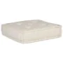 Puff modular de tela color crema 70x70x36 de , Cojines para sillas y sofás - Ref: Foro24-4019023, Precio: 117,18 €, Descuento: %