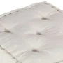 Puff modular de tela color crema 70x70x36 de , Cojines para sillas y sofás - Ref: Foro24-4019023, Precio: 117,18 €, Descuento: %