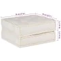 Puff modular de tela color crema 70x70x36 de , Cojines para sillas y sofás - Ref: Foro24-4019023, Precio: 117,18 €, Descuento: %