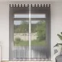 Cortinas de gasa con bolsillos para varillas 2 uds. negro de , Cortinas y visillos - Ref: Foro24-4102170, Precio: 15,00 €, De...