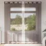 Cortinas de gasa con ojales 2 uds marrón 140x245 cm de , Cortinas y visillos - Ref: Foro24-4102068, Precio: 15,04 €, Descuent...