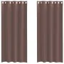 Cortinas de gasa con ojales 2 uds marrón 140x245 cm de , Cortinas y visillos - Ref: Foro24-4102068, Precio: 15,04 €, Descuent...