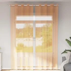 Cortinas de gasa con ojales 2 uds naranja 140x300 cm by , Curtains and curtains - Ref: Foro24-4102094, Price: 15,92 €, Discou...