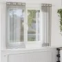 Cortinas de gasa con ojales 2 uds gris claro 140x140 cm de , Cortinas y visillos - Ref: Foro24-4102107, Precio: 13,46 €, Desc...