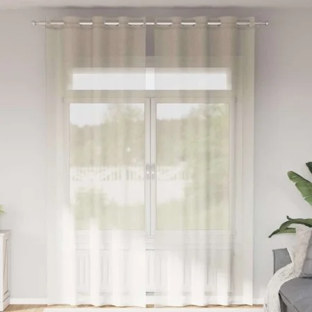 Cortinas de gasa con ojales 2 uds crema 140x260 cm von , Vorhänge und Gardinen - Ref: Foro24-4102075, Preis: 15,29 €, Rabatt: %