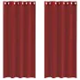 Cortinas de gasa con ojales 2 uds rojo vino de , Cortinas y visillos - Ref: Foro24-4102158, Precio: 15,04 €, Descuento: %