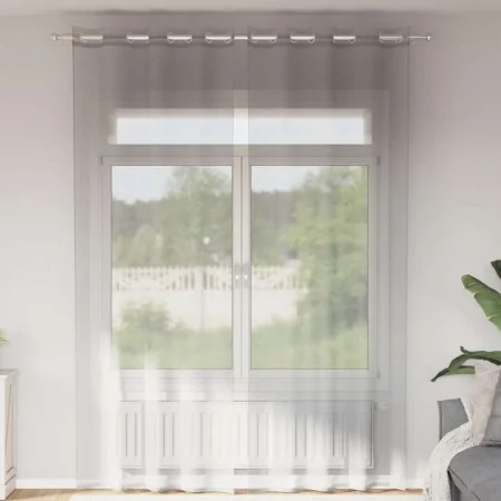 Cortinas de gasa con ojales 2 uds gris claro 140x260 cm by , Curtains and curtains - Ref: Foro24-4102111, Price: 15,29 €, Dis...