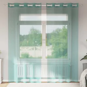 Cortinas de gasa con ojales 2 uds turquesa by , Curtains and curtains - Ref: Foro24-4102145, Price: 14,79 €, Discount: %