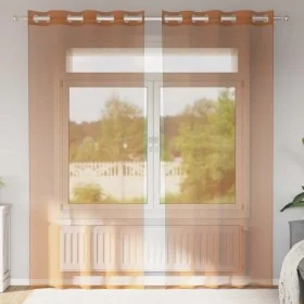 Cortinas de gasa con ojales 2 uds terracota de , Cortinas y visillos - Ref: Foro24-4102139, Precio: 15,00 €, Descuento: %