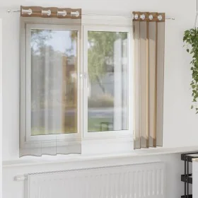 Cortinas de gasa con ojales 2 uds marrón claro by , Curtains and curtains - Ref: Foro24-4102126, Price: 14,11 €, Discount: %