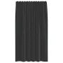 Cortinas de gasa con trabillas 2 uds. negro de , Cortinas y visillos - Ref: Foro24-4102257, Precio: 13,35 €, Descuento: %