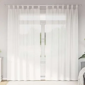 Cortinas de gasa con bolsillos para varillas 2 uds. blanco de , Cortinas y visillos - Ref: Foro24-4102243, Precio: 13,99 €, D...
