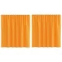 Cortinas de gasa con trabillas 2 uds naranja 140x140 cm de , Cortinas y visillos - Ref: Foro24-4102281, Precio: 12,63 €, Desc...