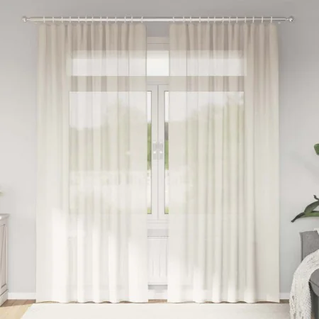 Cortinas de gasa con trabillas 2 uds. crema de , Cortinas y visillos - Ref: Foro24-4102269, Precio: 15,00 €, Descuento: %