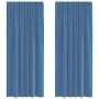 Cortinas de gasa con trabillas 2 uds azul real 140x245 cm de , Cortinas y visillos - Ref: Foro24-4102304, Precio: 14,92 €, De...