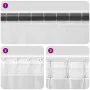 Cortinas de gasa con trabillas 2 uds azul real 140x245 cm de , Cortinas y visillos - Ref: Foro24-4102304, Precio: 14,92 €, De...