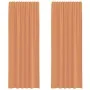 Cortinas de gasa con trabillas 2 uds terracota 140x260 cm de , Cortinas y visillos - Ref: Foro24-4102325, Precio: 15,26 €, De...