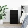 Mesilla de noche con 3 cajones color negro 39x35x65 cm de , Mesitas de noche - Ref: Foro24-861339, Precio: 63,89 €, Descuento: %
