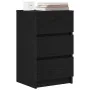 Mesilla de noche con 3 cajones color negro 39x35x65 cm de , Mesitas de noche - Ref: Foro24-861339, Precio: 63,89 €, Descuento: %