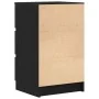 Mesilla de noche con 3 cajones color negro 39x35x65 cm de , Mesitas de noche - Ref: Foro24-861339, Precio: 63,89 €, Descuento: %