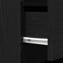 Mesilla de noche con 3 cajones color negro 39x35x65 cm de , Mesitas de noche - Ref: Foro24-861339, Precio: 63,89 €, Descuento: %