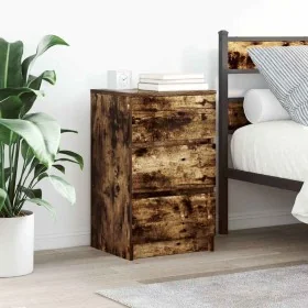 Mesilla de noche con 3 cajones roble ahumado 39x35x65 cm de , Mesitas de noche - Ref: Foro24-861345, Precio: 58,62 €, Descuen...