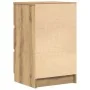 Mesilla de noche con 3 cajones roble artesanal 39x35x65 cm by , Nightstands - Ref: Foro24-861353, Price: 62,86 €, Discount: %