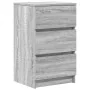 Mesilla de noche con 3 cajones gris Sonoma 39x35x65 cm de , Mesitas de noche - Ref: Foro24-861347, Precio: 60,33 €, Descuento: %