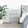 Mesilla de noche con 3 cajones gris Sonoma 39x35x65 cm de , Mesitas de noche - Ref: Foro24-861347, Precio: 60,33 €, Descuento: %