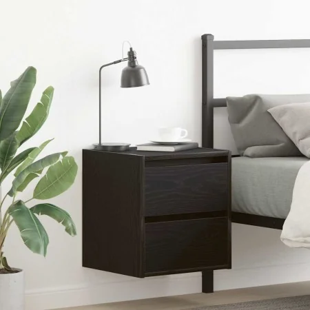 Mesilla de noche de pared roble negro 38x34x40 cm de , Mesitas de noche - Ref: Foro24-861249, Precio: 49,36 €, Descuento: %