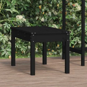 Banco de jardín madera maciza pino negro 80x44x45 cm de vidaXL, Bancos de jardín - Ref: Foro24-824001, Precio: 59,04 €, Descu...