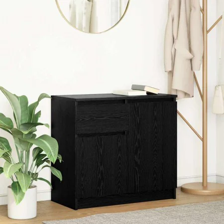 Aparador con cajón roble negro 71x35x65 cm madera de ingeniería de , Aparadores - Ref: Foro24-861599, Precio: 77,88 €, Descue...