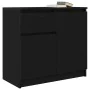 Aparador con cajón roble negro 71x35x65 cm madera de ingeniería de , Aparadores - Ref: Foro24-861599, Precio: 77,88 €, Descue...