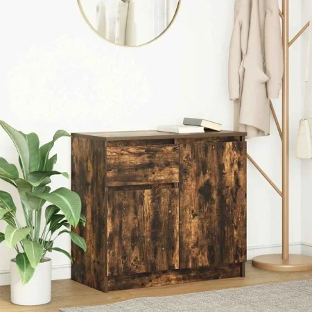 Aparador con cajón roble ahumado 71x35x65 cm madera ingeniería de , Aparadores - Ref: Foro24-861602, Precio: 73,83 €, Descuen...