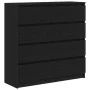 Aparador de madera de roble negro 100x35x99 cm de , Aparadores - Ref: Foro24-3328490, Precio: 160,80 €, Descuento: %