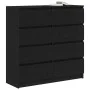 Aparador de madera de roble negro 100x35x99 cm de , Aparadores - Ref: Foro24-3328490, Precio: 160,80 €, Descuento: %