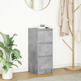 Aparador de madera de ingeniería gris hormigón 29,5x34x76 cm de , Aparadores - Ref: Foro24-861637, Precio: 61,08 €, Descuento: %