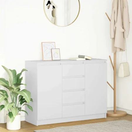 Aparador con cajones blanco 100,5x35x76 cm madera de ingeniería de , Aparadores - Ref: Foro24-3328444, Precio: 134,39 €, Desc...
