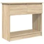 Mesa consola con cajones roble Sonoma 85,5x38,5x74,5 cm by , Side tables - Ref: Foro24-861393, Price: 76,87 €, Discount: %