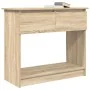 Mesa consola con cajones roble Sonoma 85,5x38,5x74,5 cm by , Side tables - Ref: Foro24-861393, Price: 76,87 €, Discount: %