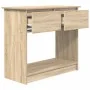 Mesa consola con cajones roble Sonoma 85,5x38,5x74,5 cm by , Side tables - Ref: Foro24-861393, Price: 76,87 €, Discount: %