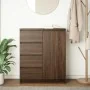 Aparador con cajones roble marrón 71x35x84 cm madera ingeniería de , Aparadores - Ref: Foro24-861586, Precio: 108,19 €, Descu...
