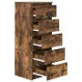 Aparador con cajones roble ahumado 37,5x35x99 cm de , Aparadores - Ref: Foro24-861764, Precio: 88,56 €, Descuento: %
