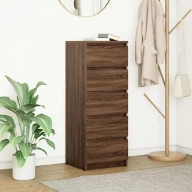 Aparador con cajones roble marrón 37,5x35x99 cm by , Sideboards - Ref: Foro24-861766, Price: 93,99 €, Discount: %